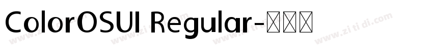 ColorOSUI Regular字体转换